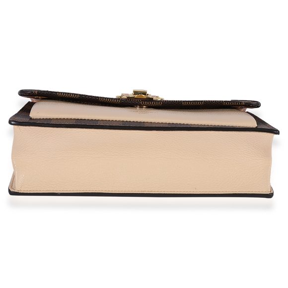 Louis Vuitton Damier Ebene & Cream Taurillon Vavin Chain Wallet - Picture 5 of 8